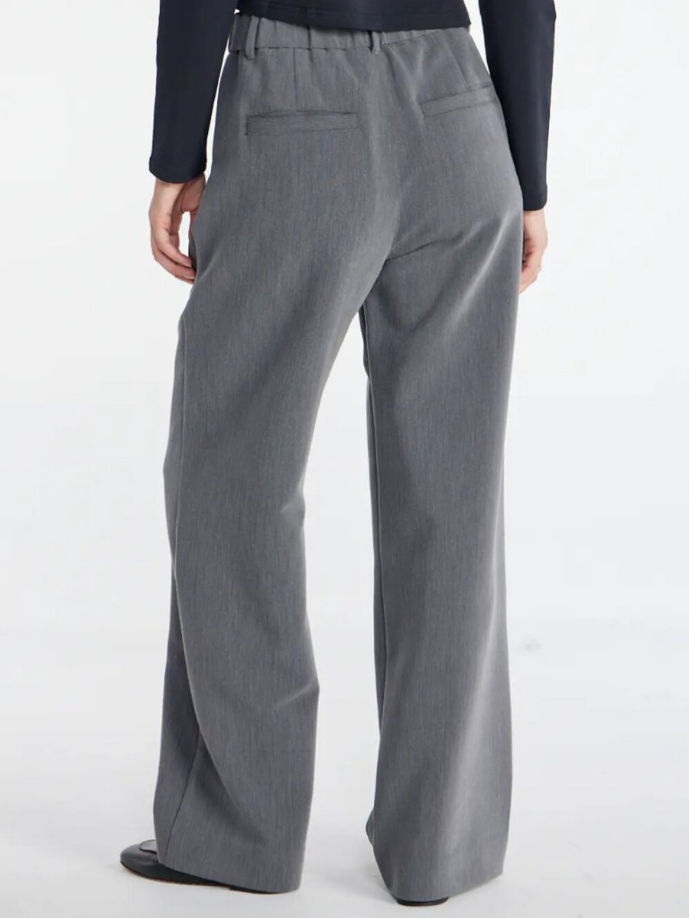 BYLT Midtown Wide Leg High Rise Tailored Pant Dark Academia Office Siren - Picture 3 of 15